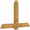 Ekena Millwork Eugene Rough Sawn Timber Gable Bracket, Western Red Cedar, 60"W x 40"H x 4"D x 6"F, 16/12 Pitch GBW060X40X0406EUG00RWR - alternate 2